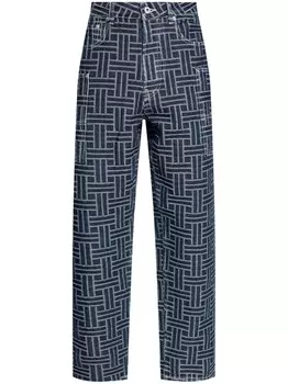 Kenzo хлопковые джинсы с логотипом, синий
