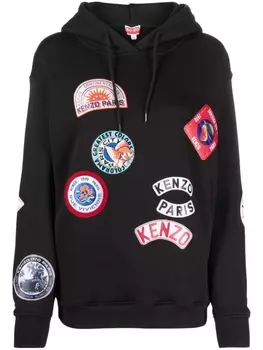 Kenzo худи из органического хлопка с логотипом, черный