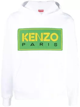 Kenzo худи с нашивкой-логотипом, белый