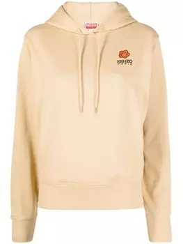 Kenzo худи с нашивкой-логотипом, нейтральный цвет