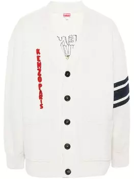 Kenzo кардиган Drawn Varsity, нейтральный цвет