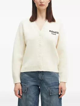 Kenzo кардиган Pop с логотипом, белый