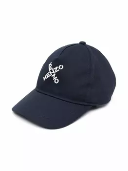 Kenzo Kids бейсболка с логотипом, синий