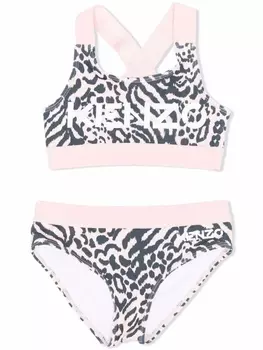 Kenzo Kids бикини с логотипом, розовый