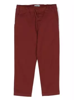 Kenzo Kids брюки чинос с вышитым логотипом, красный