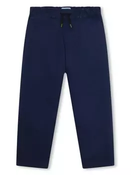 Kenzo Kids брюки с вышитым логотипом, синий