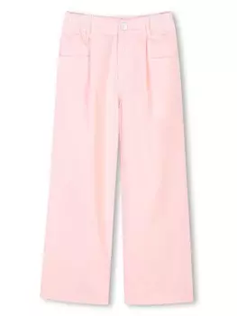 Kenzo Kids брюки широкого кроя, розовый