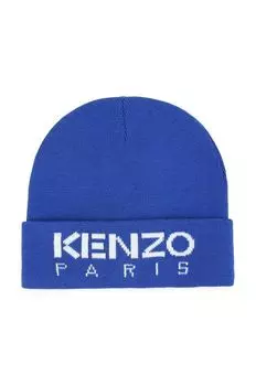 Kenzo Kids детская шапка из смесовой шерсти, темно-синий
