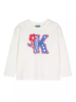 Kenzo Kids футболка Boke Flower, нейтральный цвет