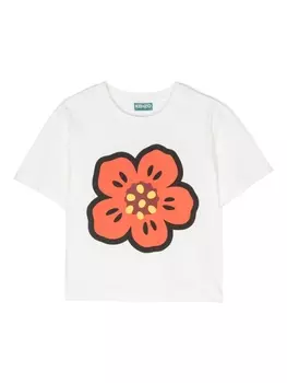 Kenzo Kids футболка Broke Flowers, белый