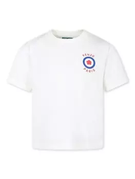Kenzo Kids футболка из органического хлопка Boke Flower, белый