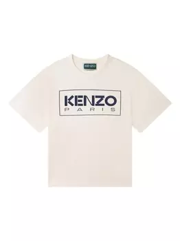 Kenzo Kids футболка из органического хлопка с логотипом, белый