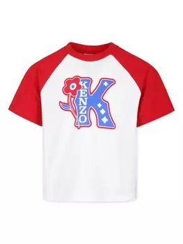 Kenzo Kids футболка из органического хлопка с логотипом, белый