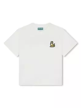Kenzo Kids футболка с аппликацией, белый