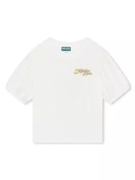 Kenzo Kids футболка с логотипом, белый