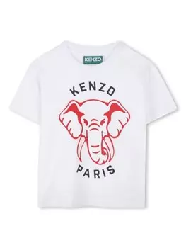 Kenzo Kids футболка с логотипом, белый