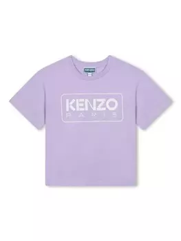 Kenzo Kids футболка с логотипом, фиолетовый