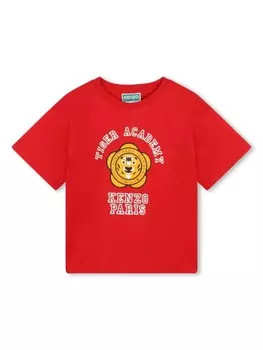 Kenzo Kids футболка с логотипом, красный