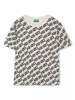 Kenzo Kids футболка с логотипом, нейтральный