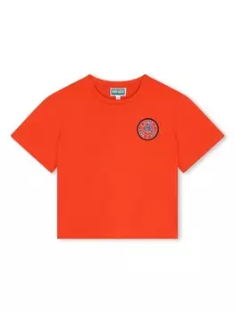 Kenzo Kids футболка с логотипом, оранжевый