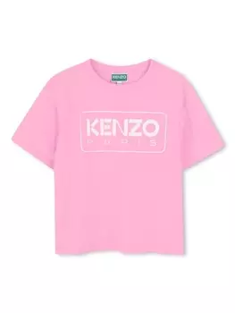 Kenzo Kids футболка с логотипом, розовый