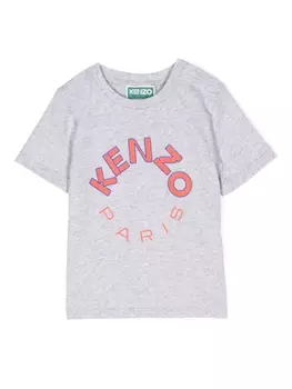 Kenzo Kids футболка с логотипом, серый