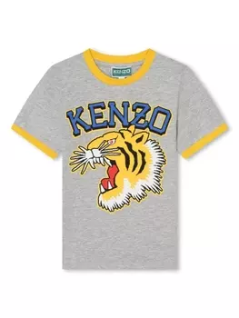 Kenzo Kids футболка с логотипом, серый