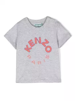 Kenzo Kids футболка с логотипом, серый