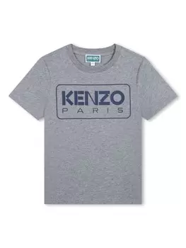 Kenzo Kids футболка с логотипом, серый