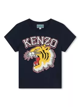 Kenzo Kids футболка с логотипом, синий