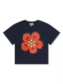 Kenzo Kids футболка с логотипом, синий