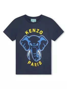 Kenzo Kids футболка с логотипом, синий