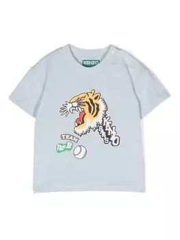 Kenzo Kids футболка с логотипом, синий