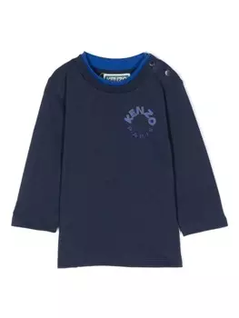 Kenzo Kids футболка с логотипом, синий