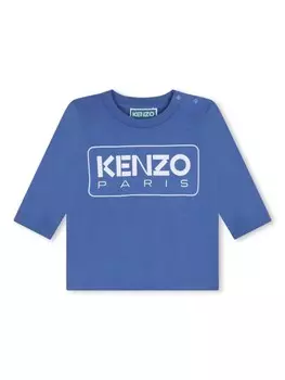 Kenzo Kids футболка с логотипом, синий