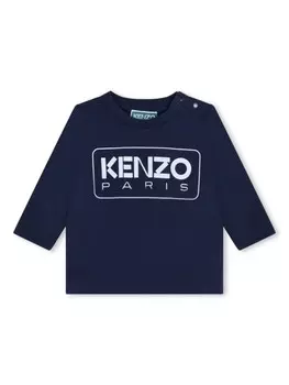Kenzo Kids футболка с логотипом, синий