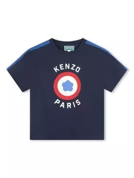 Kenzo Kids футболка с логотипом, синий