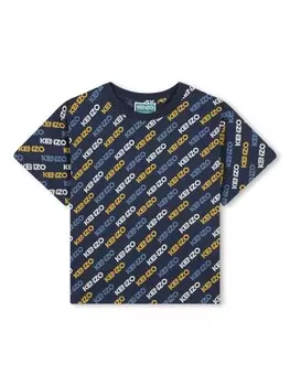 Kenzo Kids футболка с логотипом, синий