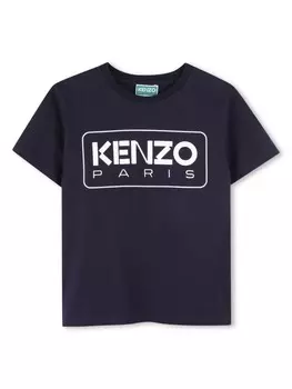 Kenzo Kids футболка с логотипом, синий