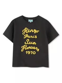 Kenzo Kids футболка с логотипом, синий