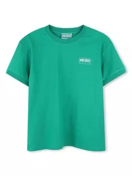 Kenzo Kids футболка с логотипом, зеленый