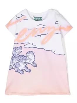 Kenzo Kids футболка с принтом, белый