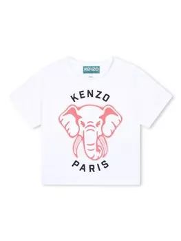 Kenzo Kids футболка с принтом, белый