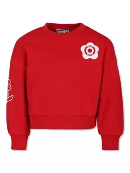 Kenzo Kids хлопковая толстовка Boke Flower, красный