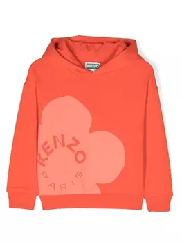 Kenzo Kids худи Boke с логотипом, оранжевый