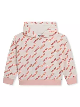 Kenzo Kids худи с логотипом, нейтральный цвет