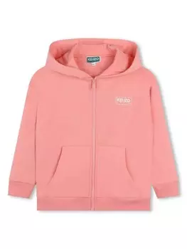 Kenzo Kids худи с логотипом, розовый