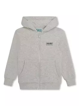 Kenzo Kids худи с логотипом, серый