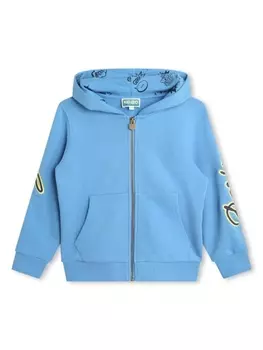 Kenzo Kids худи с логотипом, синий