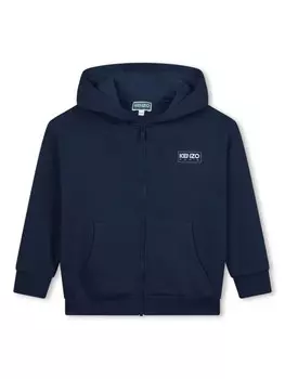 Kenzo Kids худи с логотипом, синий